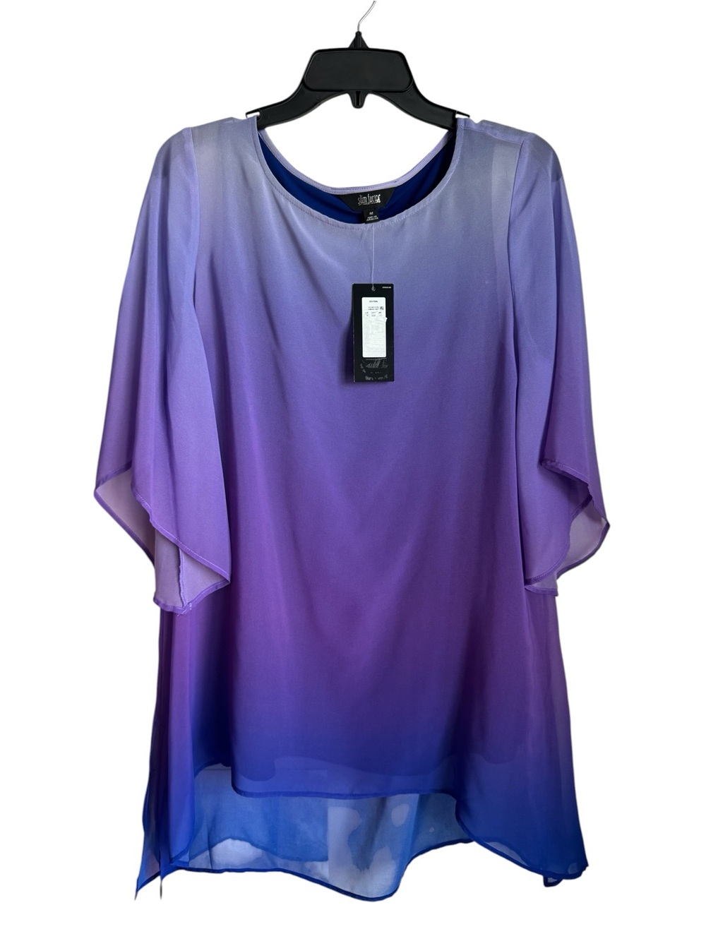 NWT Slim Factor by Investments Ombré Layered Blouse